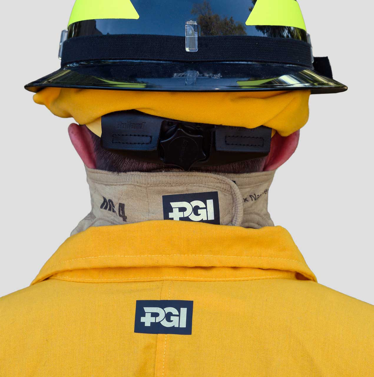 Wildland Barriaire Gold Particulate Mask with neck gaiter and 3M Trim - Image 4