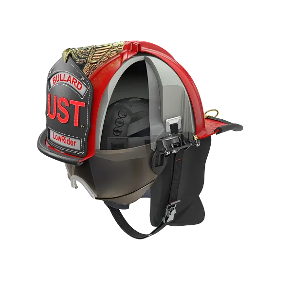 Bullard UST® LowRider Traditional Fire Helmet with 6" Brass Eagle - Matte Finish - Image 3