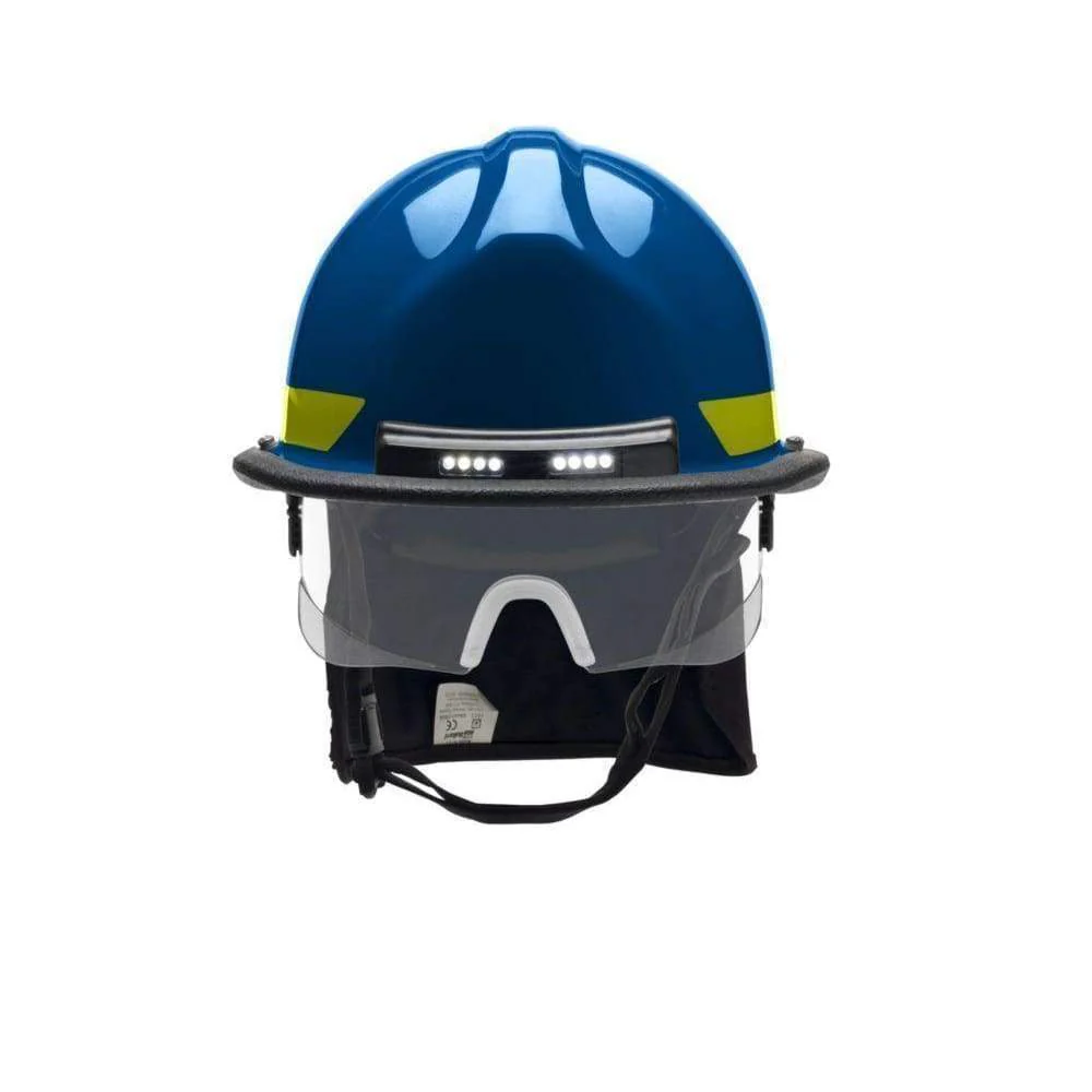 Clearance Bullard PX Fire Helmet with Retrak - Blue (Does not include Traklite pictured)