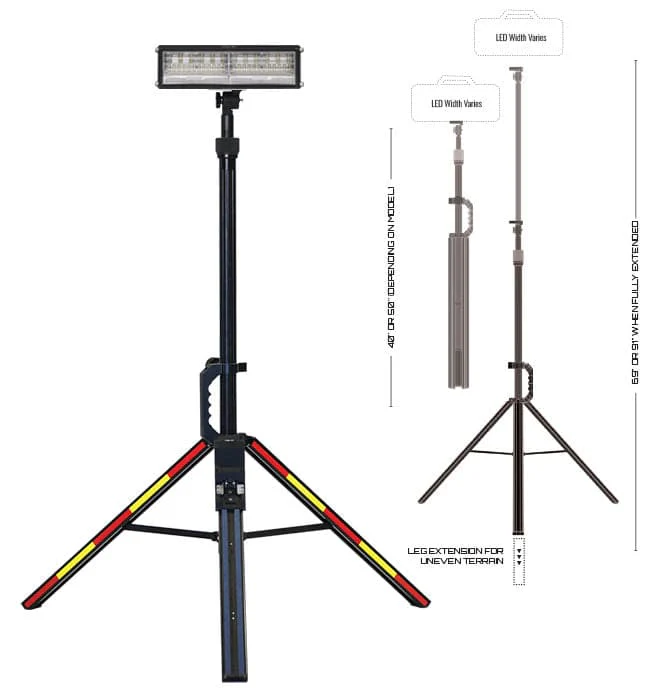Command Light DC Battery Powered Trident Tripod Light
