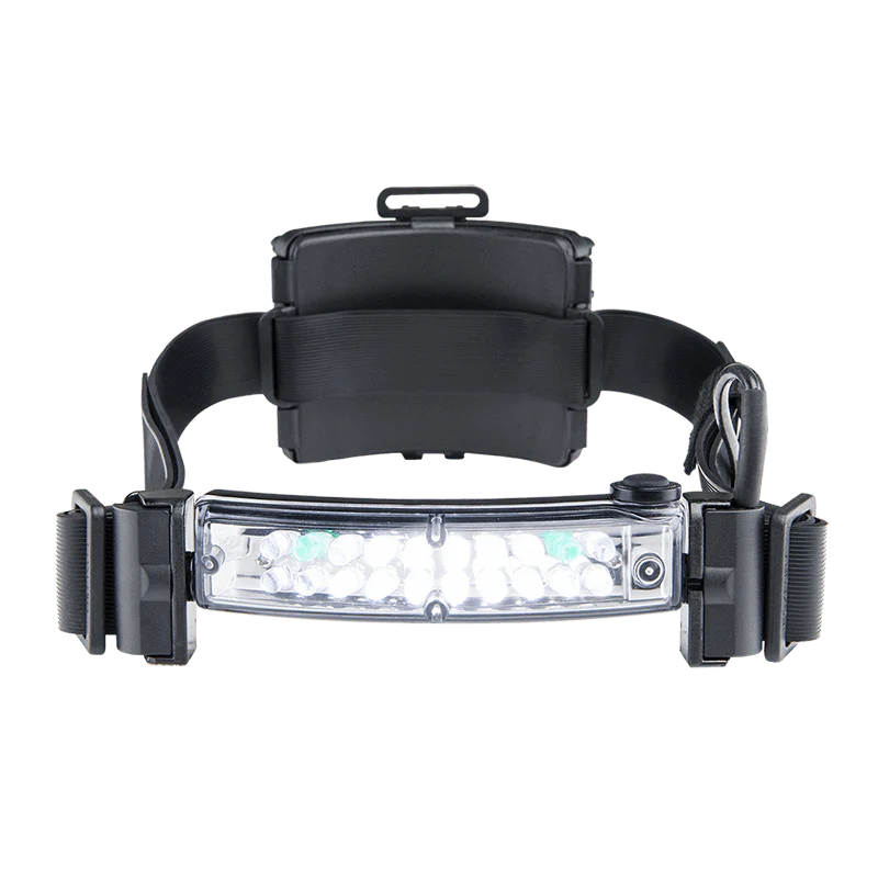 Command+ LoPro White & Green LED Helmet Light – AA - Image 4