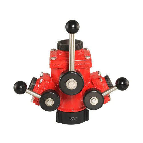 Water Thief Valve – (1) 2-1/2" Female Inlet & Outlet x (2) 1-1/2" Outlets
