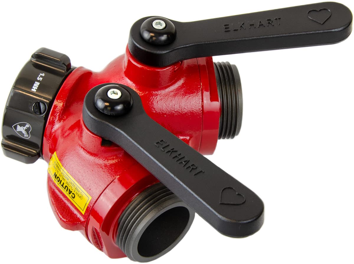 1.5" Female x (2) 1.5" Male Gated Wye