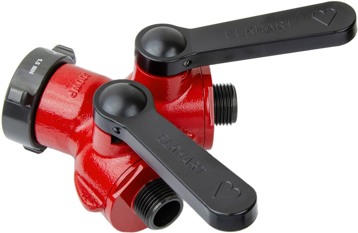 1.5" Female x (2) 1" Male Gated Wye