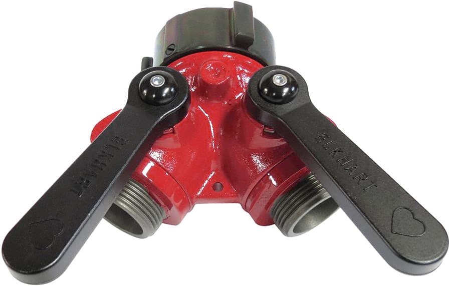2.5" Female x (2) 1.5" Male Gated Wye