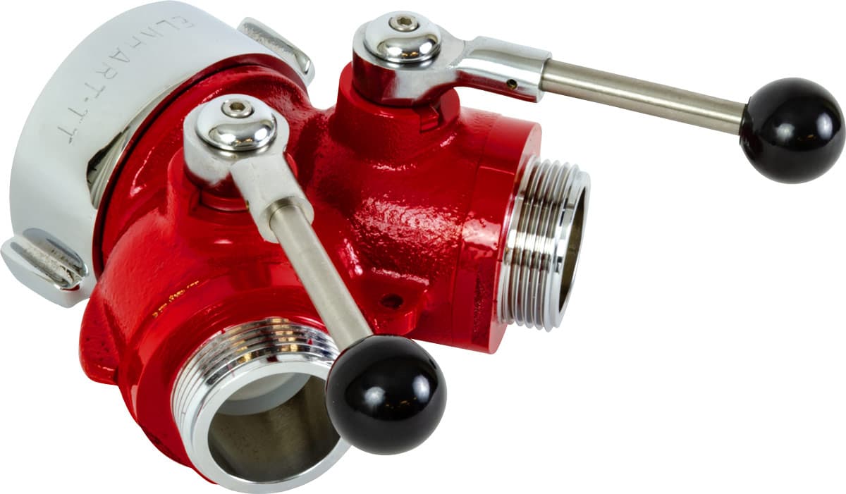 2.5" Female x (2) 1.5" Male Gated Wye - Image 2