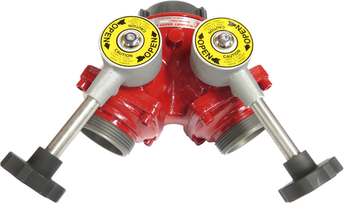 2.5" Female x (2) 2.5" Male Gated Wye