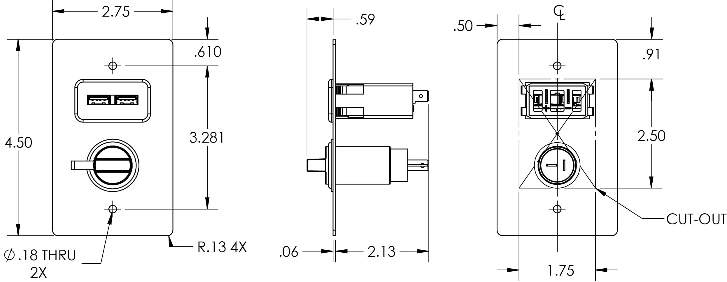 Kussmaul USB EZ Mount Assembly - Image 2
