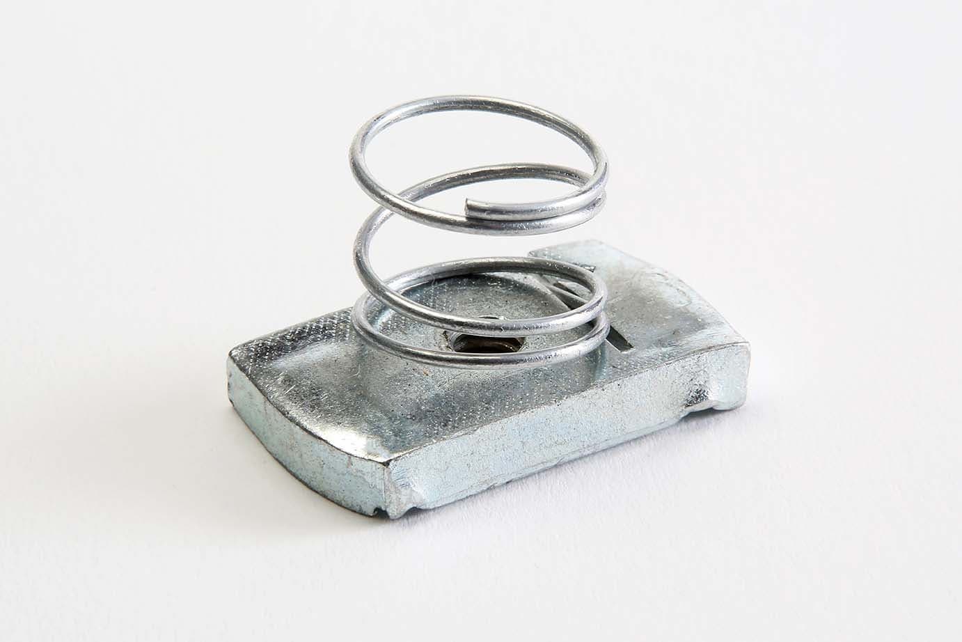 1/4-20 Unistrut Steel Channel Nut with Short Spring