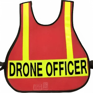 Red Mesh Safety Vest with Reflective Material