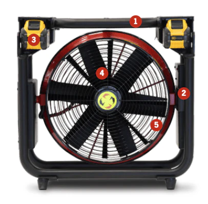 Super Vac Dewalt PPV Fan with Shore Power