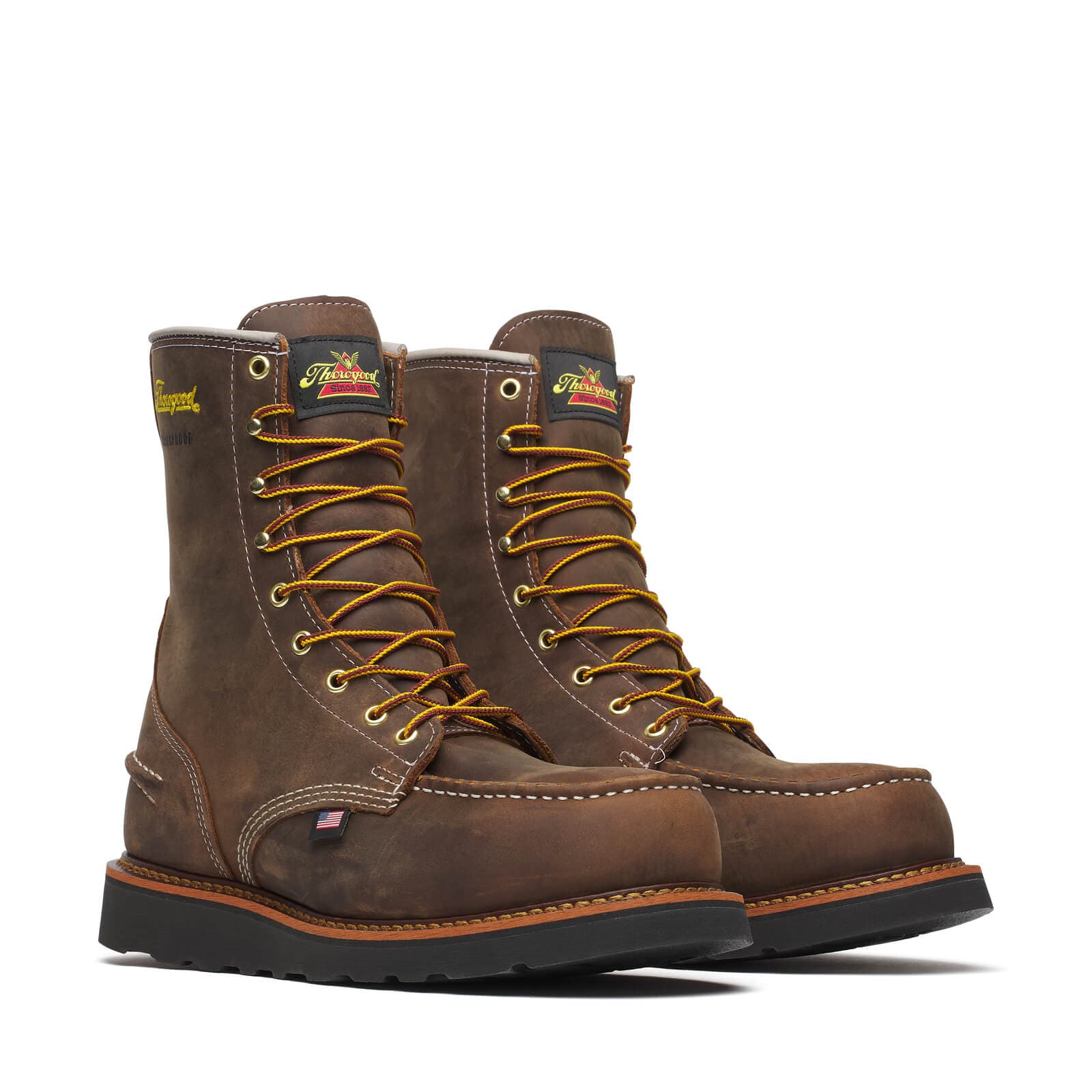 Thorogood 1957 Series WP 8″ Crazy Horse Steel Moc Toe - Men's