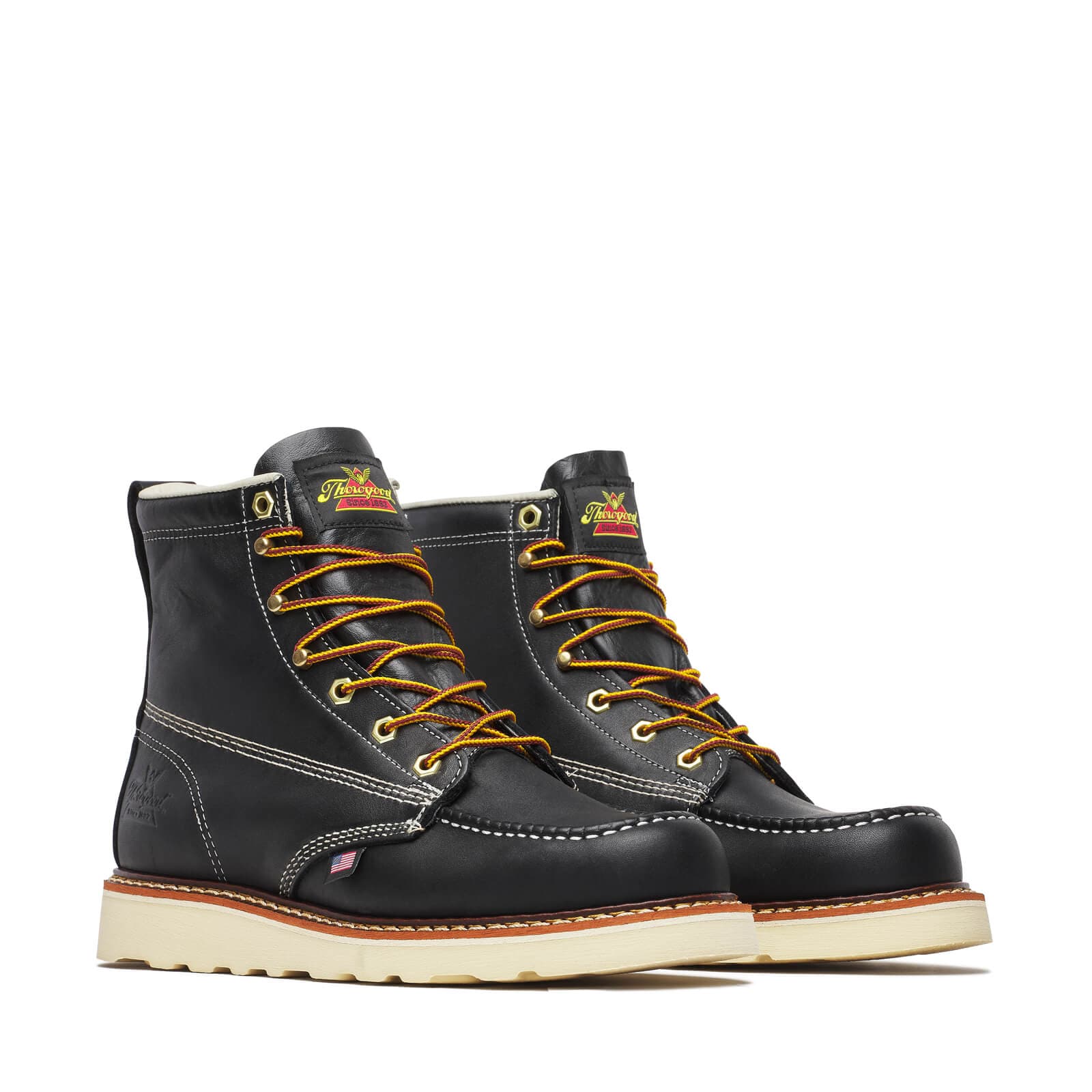 Thorogood American Heritage 6″ Black Moc Toe - Men's