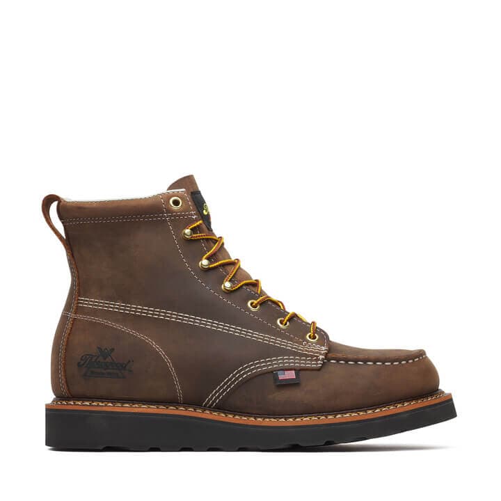 Thorogood American Heritage 6″ Crazy Horse Black Heel Moc Toe - Men's - Image 2