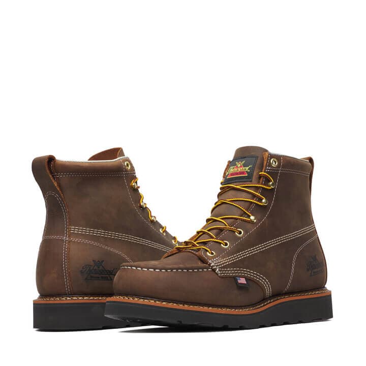 Thorogood American Heritage 6″ Crazy Horse Black Heel Moc Toe - Men's - Image 3
