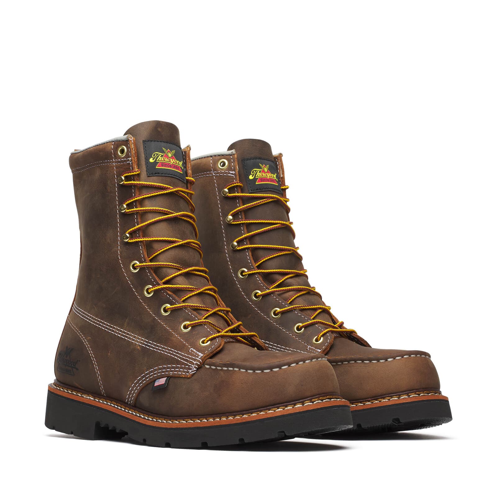 Thorogood American Heritage 8″ Crazy Horse Steel Moc Toe - Men's