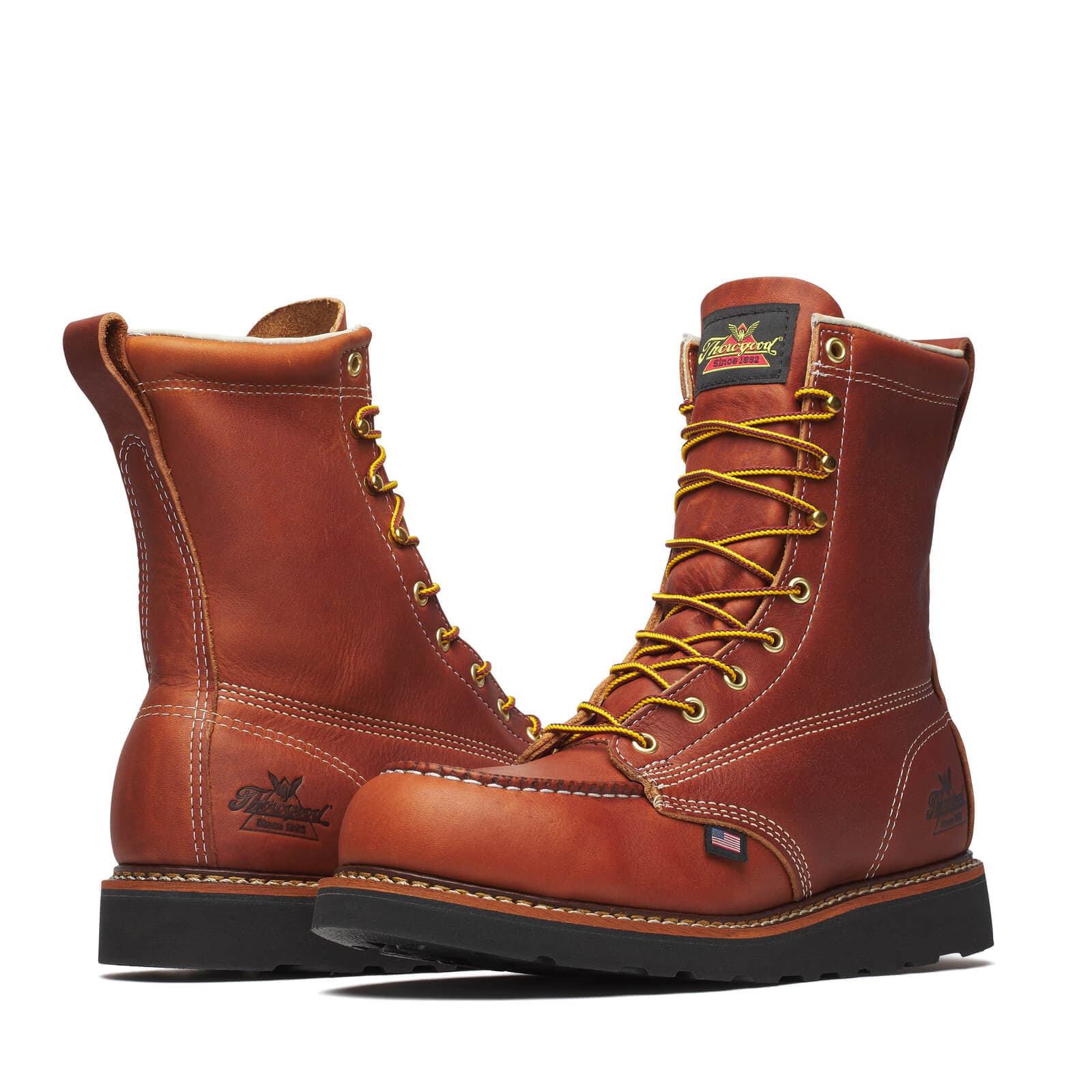 Thorogood American Heritage 8″ Tobacco Steel Moc Toe - Men's - Image 2