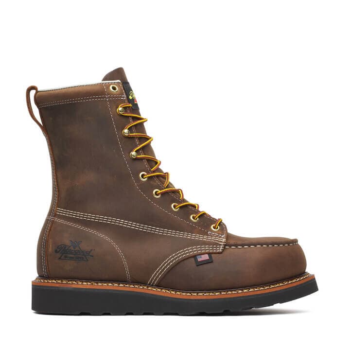 Thorogood American Heritage 8″ Trail Crazy Horse Black Heel Safety Toe - Men's - Image 2