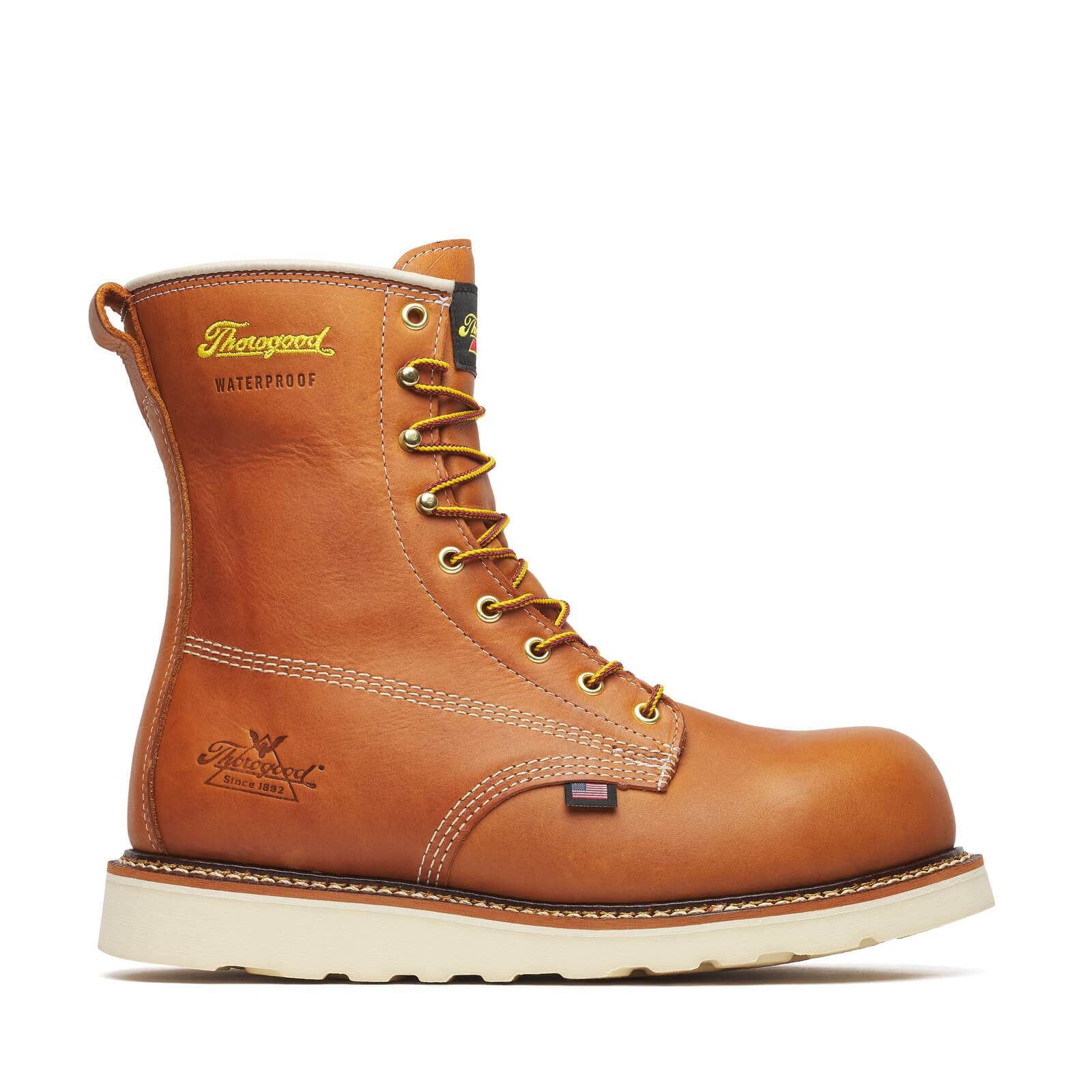 Thorogood American Heritage Waterproof 8″ Tobacco Composite Safety Toe - Men's - Image 2
