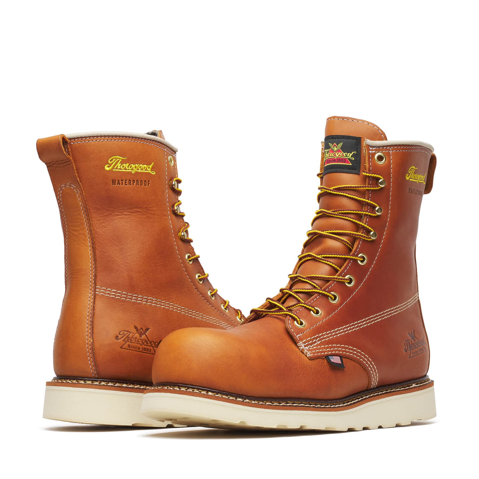 Thorogood American Heritage Waterproof 8″ Tobacco Composite Safety Toe - Men's - Image 3