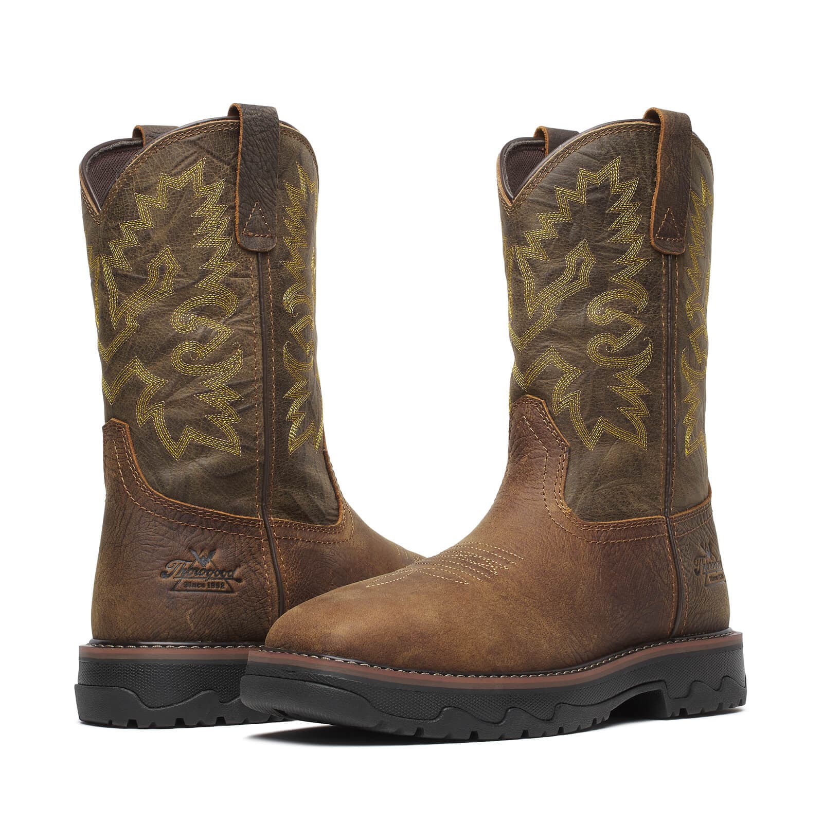 Thorogood Buffalo Ridge WP 11″ Brown/Sage Nano Sq Toe - Men's - Image 2