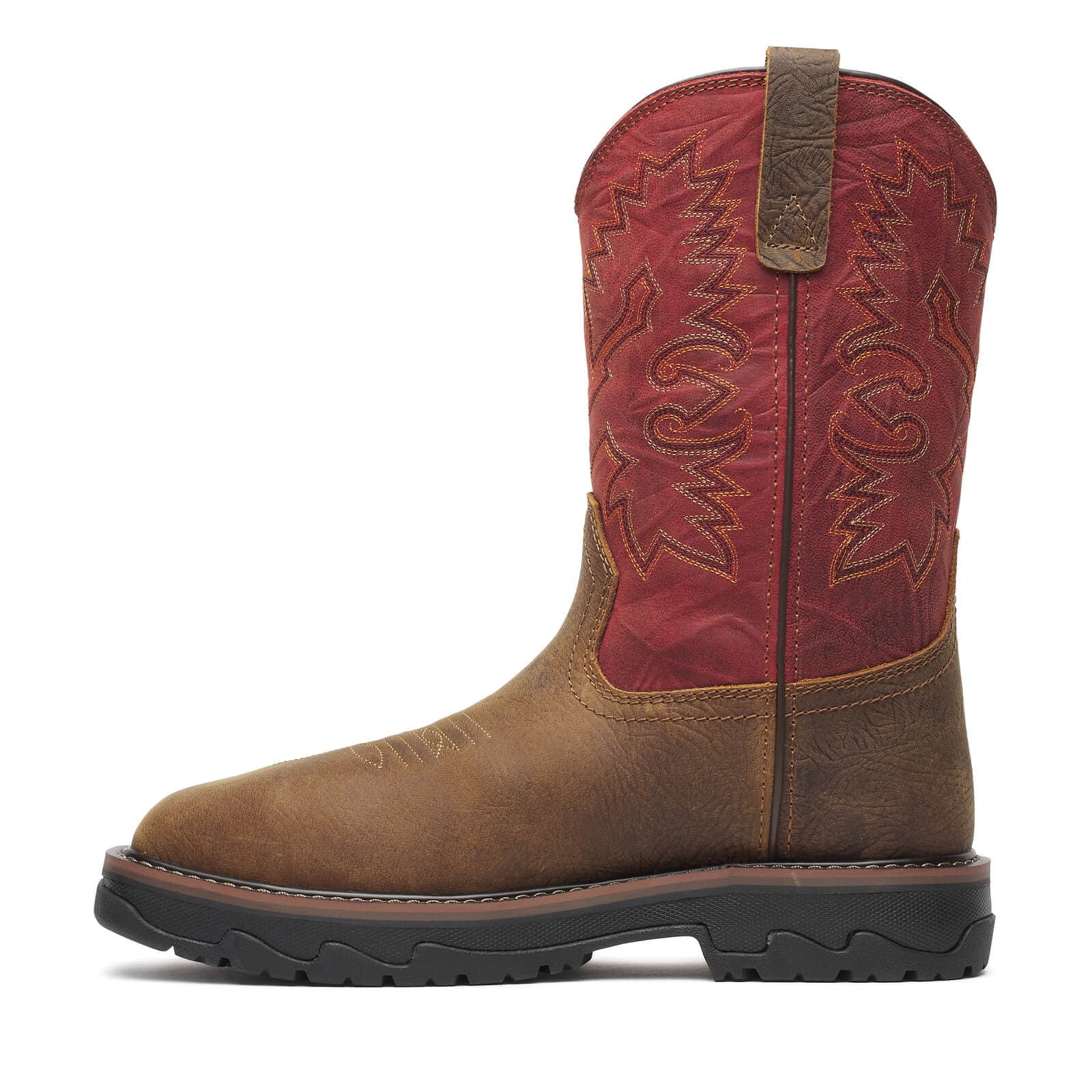 Thorogood Buffalo Ridge WP 11″ Brown/Scarlet Nano Sq Toe - Men's - Image 4