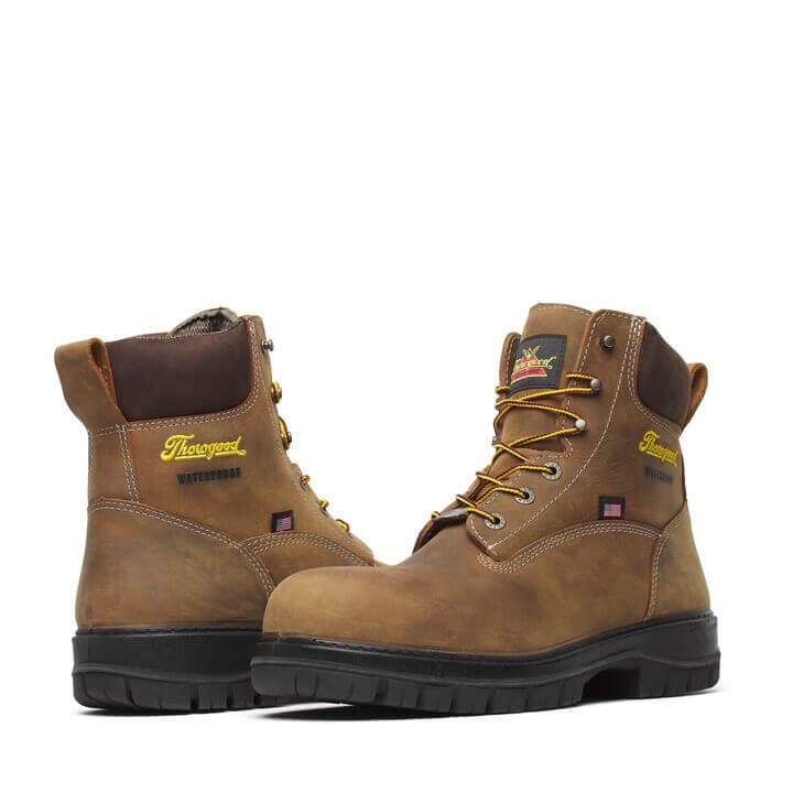 Thorogood Genesis Series 6″ Chestnut Nano Safety Toe Waterproof - Men's - Image 3