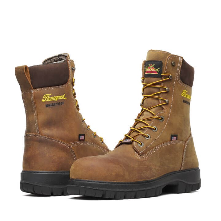 Thorogood Genesis Series 8″ Chestnut Nano Safety Toe Waterproof - Men's - Image 3