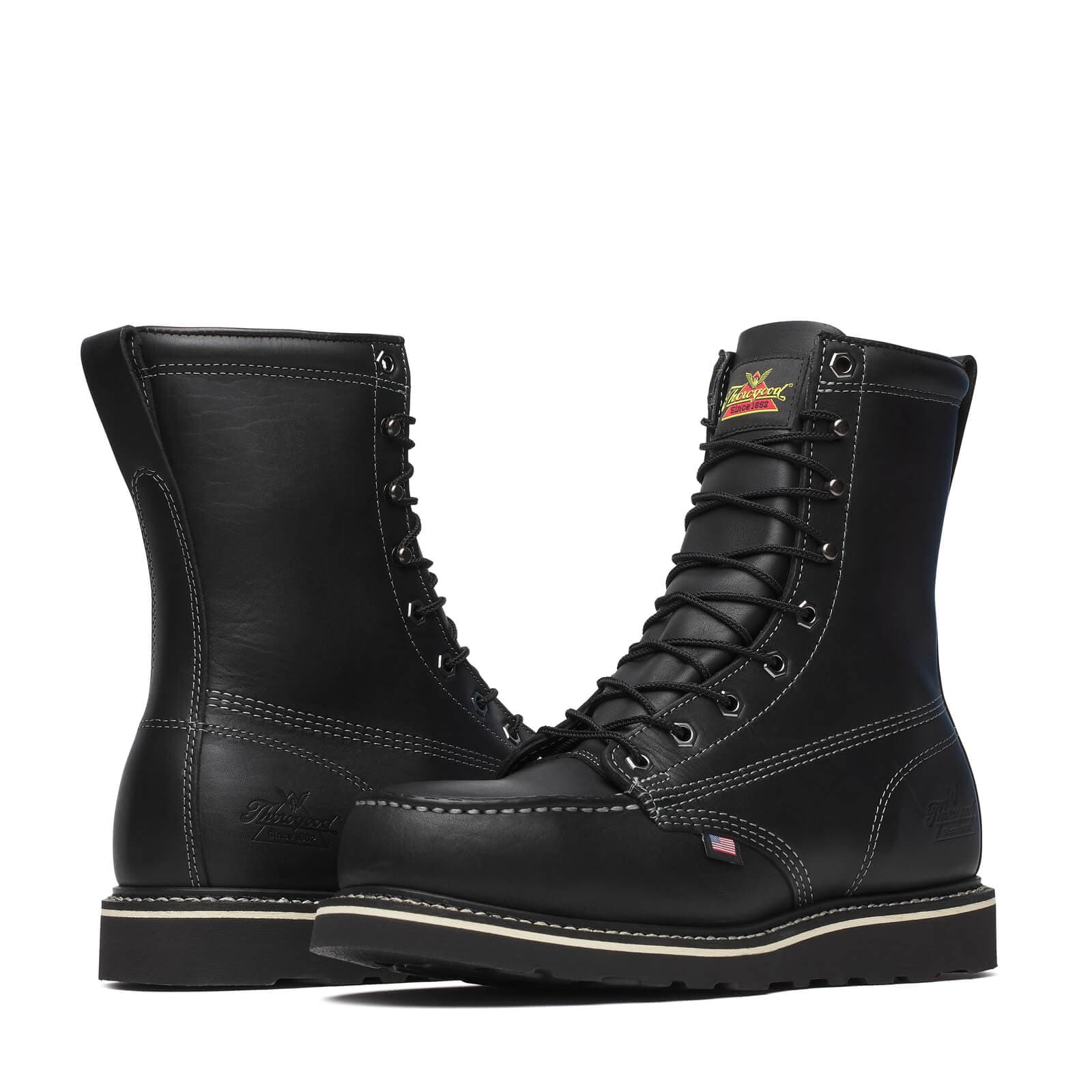 Thorogood Midnight Series 8″ Black Moc Safety Toe - Men's - Image 3