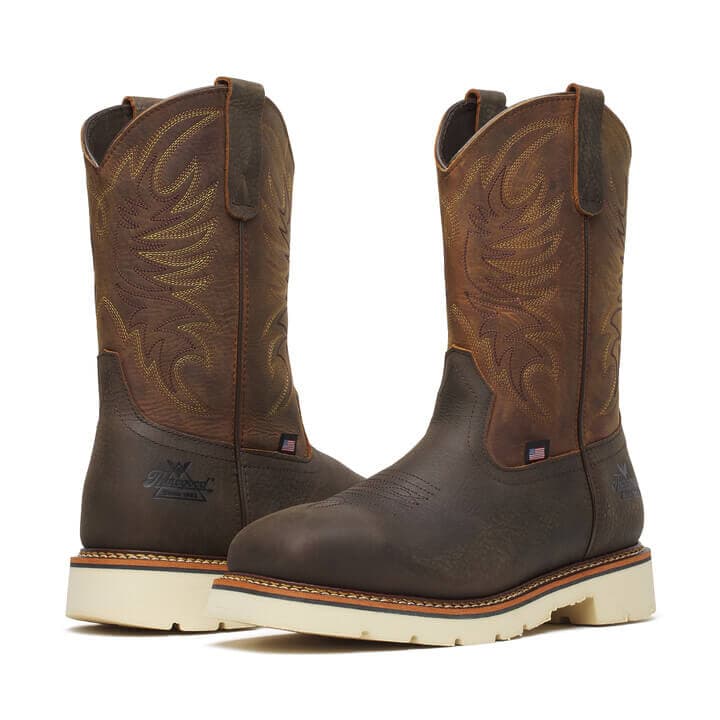 Thorogood Square Toe Wellington Pebble Bottom/Crazy Horse Upper 11″ Safety Toe - Men's - Image 3