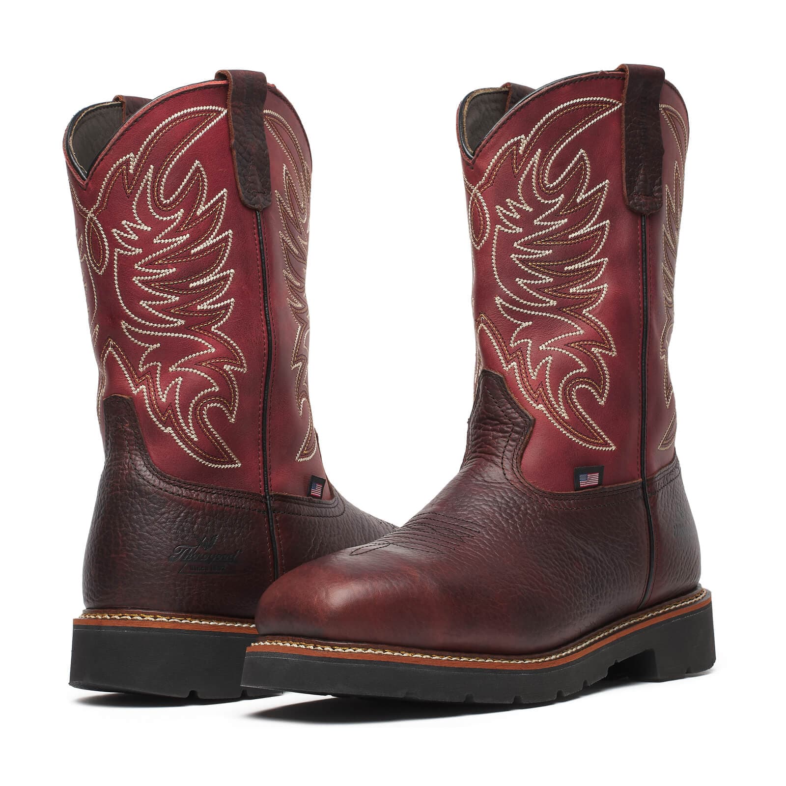Thorogood Western Work Waterproof Chili/Crimson 11″ Safety Toe - Men's - Image 2