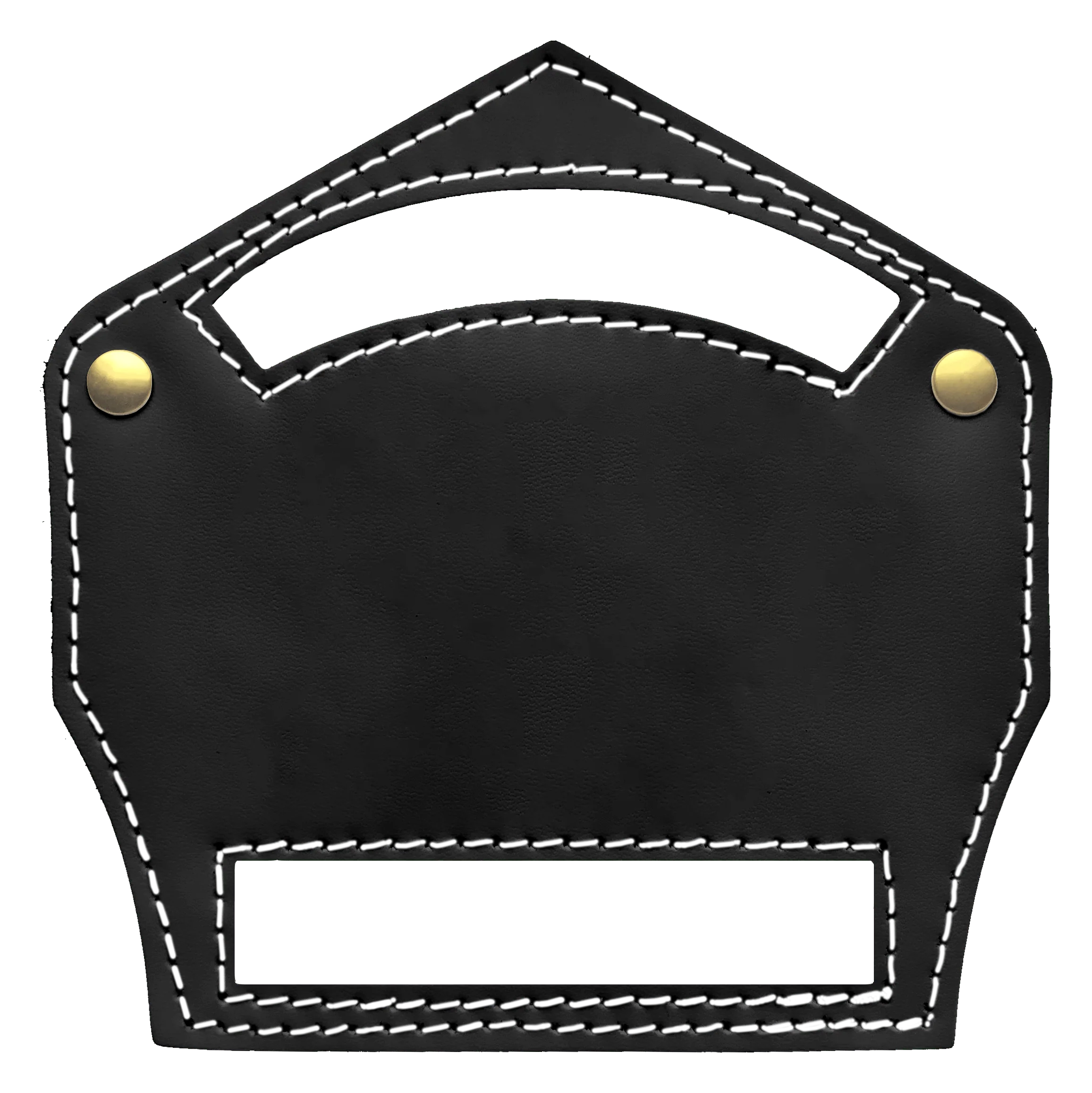 6" Traditional 2-Panel Leather Front