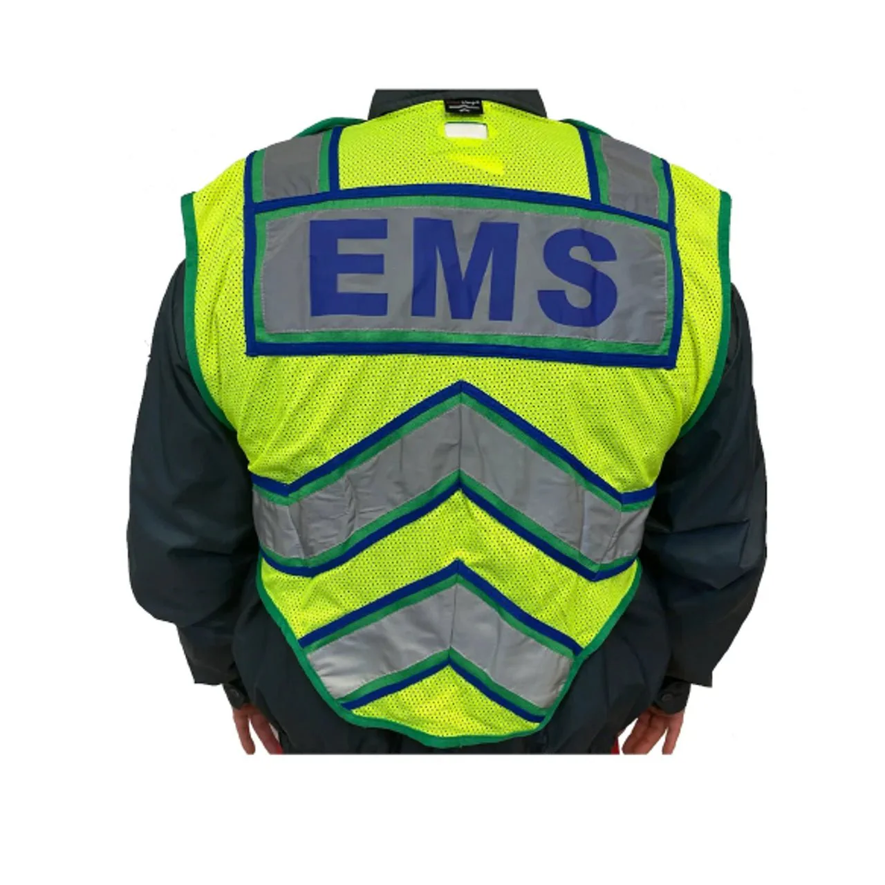 Ultra-Bright Green EMS Public Safety Vest - Image 2