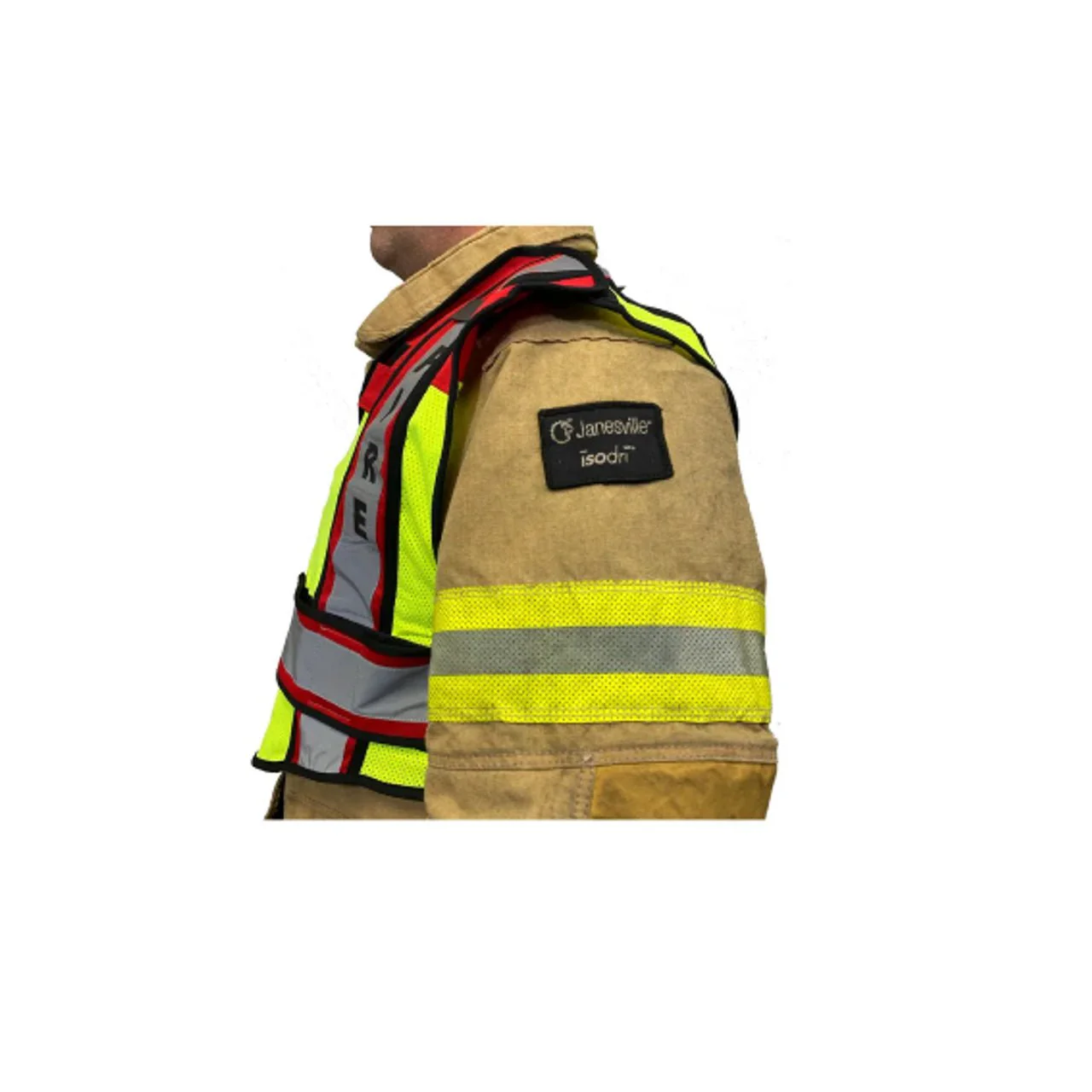 Ultra-Bright Red Fire Public Safety Vest - Image 4
