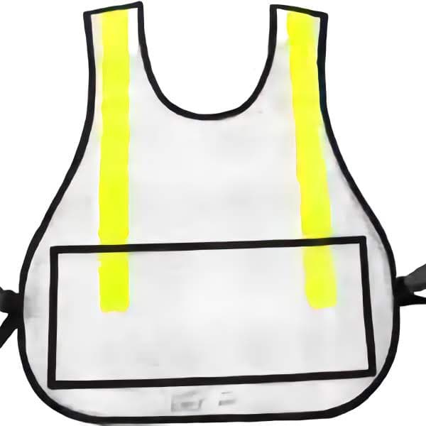 White Mesh Safety Vest with Reflective Material