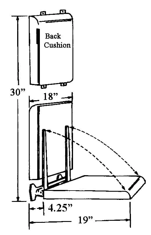 Ziamatic Double Fold-Down Seat Bracket - Image 7